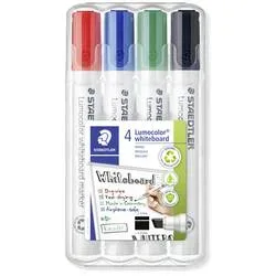 STAEDTLER Whiteboardmarker Lumicolor Keilspitze Sortierte Farben 4 Stück