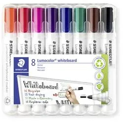 STAEDTLER Whiteboard Marker Lumocolor Sortierte Farben Packung mit 8 Stück