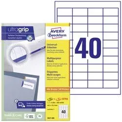 AVERY ZWECKFORM Universal-Etikett. 48,5x25,4mm 3657 weiss 4000 Stk./100 Blatt