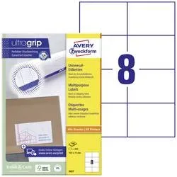 AVERY ZWECKFORM Universal-Etiketten 105x74mm 3427 weiss 800 Stk./100 Blatt