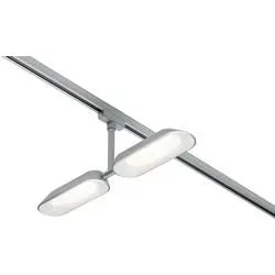 Paulmann Dipper Hochvolt-Schienensystem-Leuchte URail LED fest eingebaut 16 W LED Chrom (matt), Weiß