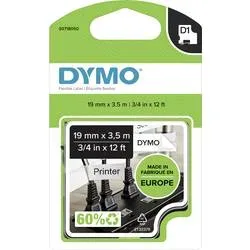 Etiketten DYMO D1 S0718050 Polyamid Bandfarbe: Weiß Schriftfarbe:Schwarz 19 mm 3.5 m