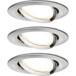 Paulmann 93878 Coin Slim LED-Einbauleuchte 3er Set LED LED fest eingebaut 18 W Eisen (gebürstet)