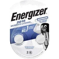 Energizer Knopfzelle CR2016 3 V 2 St. 100 mAh Lithium Ultimate 2016
