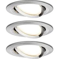 Paulmann 93483 Nova Einbauleuchte 3er Set LED LED 6 W Eisen (gebürstet)