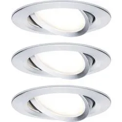 Paulmann 93487 Nova Einbauleuchte 3er Set LED LED 18 W Aluminium (gedreht)