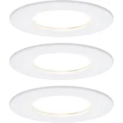 Paulmann Nova Bad-Einbauleuchte 3er Set LED LED 18 W IP44 Weiß (matt)