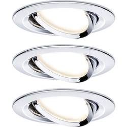 Paulmann 93488 Nova Einbauleuchte 3er Set LED LED 18 W Chrom (glänzend)