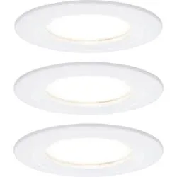 Paulmann Nova Bad-Einbauleuchte 3er Set LED LED 18 W IP44 Weiß (matt)