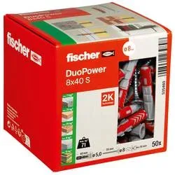 Fischer 535460 DUOPOWER 8x40 S LD 2-Komponenten-Dübel 40 mm 8 mm 50 St.