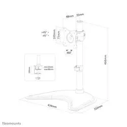 NewStar - Neomounts by  Select Flachbild Tischhalterung, Schwarz