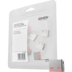 LINDY - USB Port Schloss (10 Stück) OHNE Schlüssel: Code PINK