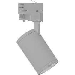 Hochvolt-Schienensystem-Leuchte 3phasig GU10 8 W LED EEK: abhängig v. Leuchtmittel (A++ - E) Megaman Silber