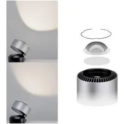 Paulmann 79718 LED-Tischlampe 3.5 W Aluminium (gebürstet), Schwarz