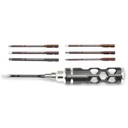 ArrowMax AM-460004 Werkzeug-Set 1 Schlitzeinsatz Größe: 3,5, 4 Aussensechskant-Einsätze Größe: 1.5, 2, 2.5, 3, 2