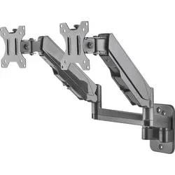 Manhattan Monitor-Wandhalterung 461627 2 Display(s) 43,2 cm (17) - 81,3 cm (32) Schwarz Drehbar, Höhenverstellbar,