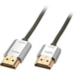 LINDY HDMI Anschlusskabel HDMI-A Stecker, HDMI-A Stecker 4.50 m Grau 41676 4K UHD, OFC-Leiter, Rund, doppelt geschirmt,