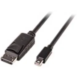 LINDY Mini-DisplayPort / DisplayPort Adapterkabel Mini DisplayPort Stecker, DisplayPort Stecker 3.00 m Schwarz 41647