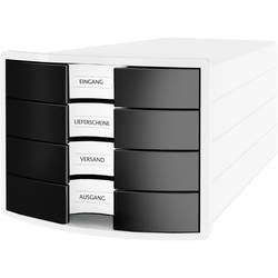 HAN Schubladen Set Impuls Polystyrol Weiß, Schwarz 28 x 36,7 x 23,5 cm