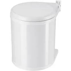 Hailo Compact-Box M 3555-001 Mülleimer 15 l Stahlblech (Ø x H) 285 mm x 355 mm Weiß 1 St.