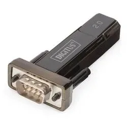 Digitus USB 2.0, Seriell Adapter [1x USB 2.0 Stecker A - 1x D-SUB-Stecker 9pol.] DA-70167 0.80 m vergoldete