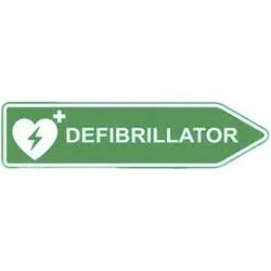 MEDX5 AED-Z-SCHILD-R AED-Schild Außenbereich Aluminium