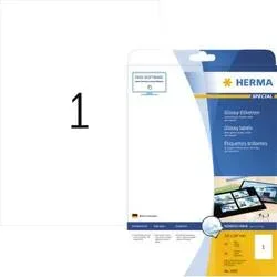 Herma 4909 Universal-Etiketten 210 x 297 mm Papier, glänzend Weiß 25 St. Permanent haftend Laserdrucker, Kopierer,