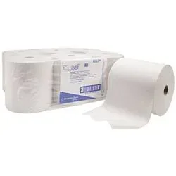 Scott Mainline Falthandtücher Gerollt Weiss 1-lagig 6667 6 Rollen