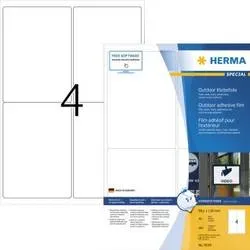 Herma 9539 Folien-Etiketten 99.1 x 139 mm Folie, matt Weiß 160 St. Extra stark haftend Laserdrucker, Farblaserdrucker,