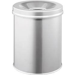 Papierkorb 15 l Durable Stahl (Ø x H) 260 mm x 357 mm Silber Flammlöschende Deckelkonstruktion 1 St.