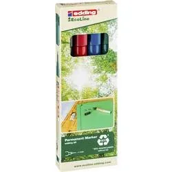 edding EcoLine 25 Permanentmarker Fein 1 mm Mehrfarbig 4 Stück