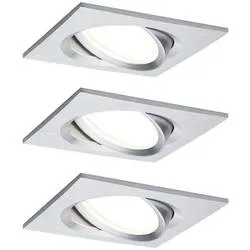 Paulmann 93680 LED-Einbauleuchte 3er Set 18 W Aluminium (gedreht)