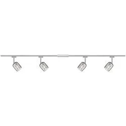 Paulmann Blossom Schienen-Komplett-System URail G9 40 W LED Chrom, Chrom (matt), Rauch
