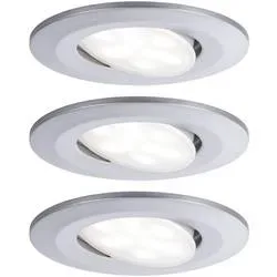 Paulmann Calla LED-Bad-Einbauleuchte 3er Set 19.5 W IP65 Chrom (matt)