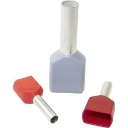 WKK 6243 Zwillings-Aderendhülse 2.5 mm² Teilisoliert Blau 250 St.