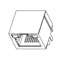Buchse RJ45C5 R1U 1.7N4G/Y RL Schwarz Weidmüller 2626090000 240 St.