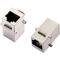 RJ45-Steckverbinder CAT 5e Doppelkupplung 3101S-8821 Schwarz encitech 2101-0115-03 1 St.