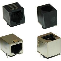 RJ45-Steckverbinder Buchse, Einbau horizontal RJJ-64NF-RA Schwarz encitech 2101-0100-14 1 St.