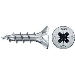Fischer Power-Fast II CZF 670185 Spanplattenschrauben 4 mm 20 mm Kreuzschlitz Pozidriv Stahl galvanisch verzinkt 100
