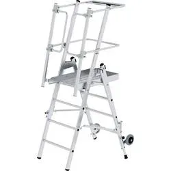 MUNK Günzburger Steigtechnik 52524 Aluminium Plattformleiter Montage mit Werkzeug Arbeitshöhe (max.): 3.02 m