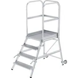 MUNK Günzburger Steigtechnik 56104 Aluminium Podesttreppe Montage mit Werkzeug Arbeitshöhe (max.): 3 m