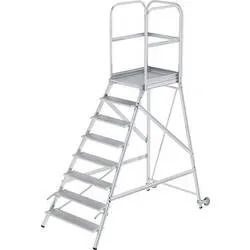MUNK Günzburger Steigtechnik 56108 Aluminium Podesttreppe Montage mit Werkzeug Arbeitshöhe (max.): 3.9 m