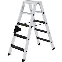 MUNK Günzburger Steigtechnik 43805 Aluminium Stufen-Stehleiter Arbeitshöhe (max.): 2.75 m 10 kg