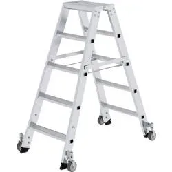 MUNK Günzburger Steigtechnik 41210 Aluminium Stufen-Stehleiter Arbeitshöhe (max.): 2.75 m 105 kg