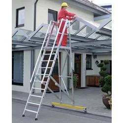 MUNK Günzburger Steigtechnik 52307 Aluminium Plattformleiter Montage mit Werkzeug Arbeitshöhe (max.): 3.6 m 43 kg