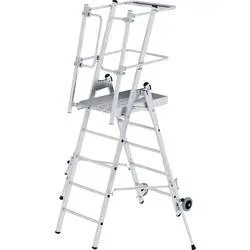 MUNK Günzburger Steigtechnik 52525 Aluminium Plattformleiter Montage mit Werkzeug Arbeitshöhe (max.): 3.28 m