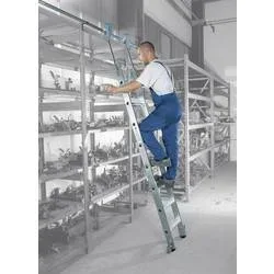 MUNK Günzburger Steigtechnik 41406 Aluminium Regalleiter Arbeitshöhe (max.): 2.8 m