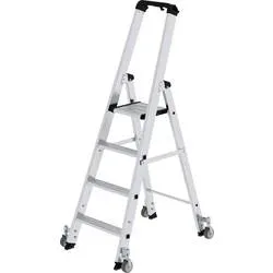 MUNK Günzburger Steigtechnik 41104 Aluminium Stufen-Stehleiter Arbeitshöhe (max.): 3 m 9.5 kg