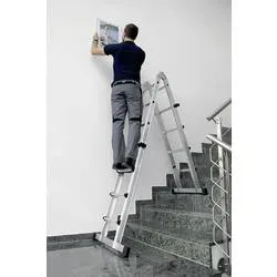 MUNK Günzburger Steigtechnik 32121 Aluminium Teleskopleiter Arbeitshöhe (max.): 4.2 m 12 kg