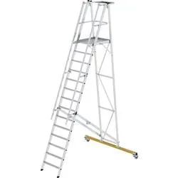 MUNK Günzburger Steigtechnik 52314 Aluminium Plattformleiter Montage mit Werkzeug Arbeitshöhe (max.): 5.25 m 76 kg